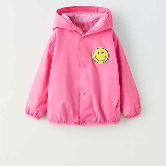 Parka Jacket Kinderjacken Zara WATER REPELLENT PADDED JACKET Pink